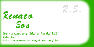 renato sos business card